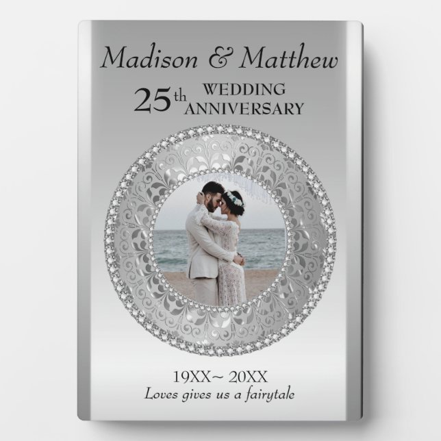 Placa Expositora Personalizado Foto Plata Antecedentes Plaque (Frente)