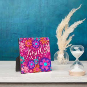 Placa Expositora Personalizado Inspirador de bonito Abide color Ros