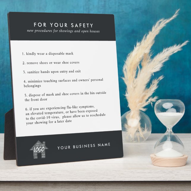 Placa Expositora Personalizado Logotipo inmobiliario Casa abierta m (Lado)