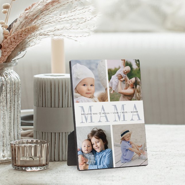 Placa Expositora Personalizado Mamá Día de la Madre Niños 4 Collage (Subido por el creador)