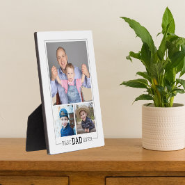 Placa Expositora Personalizado Mejor Papá Nunca 3 Collage de fotos 