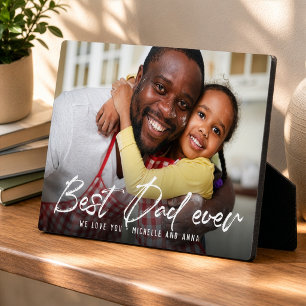 Placa Expositora Personalizado MEJOR PAPÁ QUE NUNCA Fotos modernas 