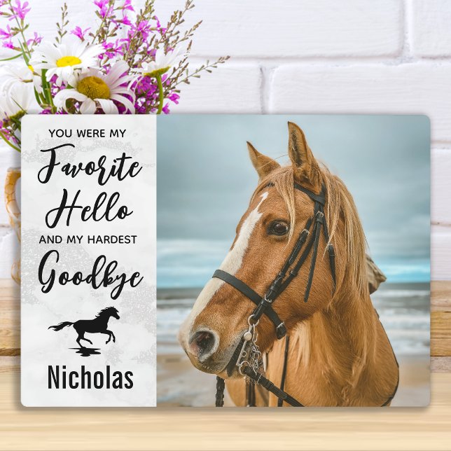 Placa Expositora Personalizado Memorial de Caballo Foto Favorito Ho (Subido por el creador)