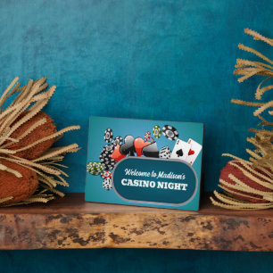 Placa Expositora Personalizado Mensajes de texto Casino / Poker