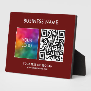 Placa Expositora Personalizado Modelo de código QR para logotipo co