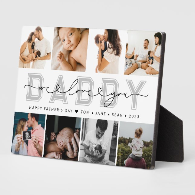 Placa Expositora Personalizado moderna Collage de fotos del Día del (Lado)