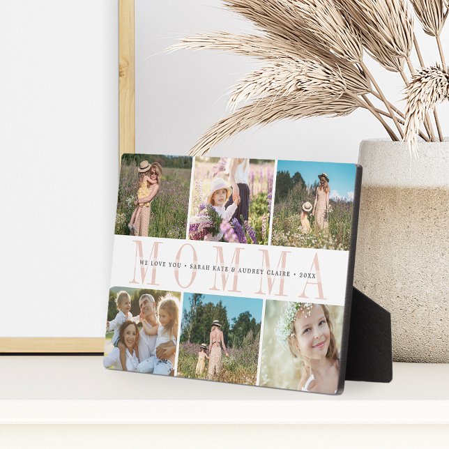 Placa Expositora Personalizado Momma Kids Collage de fotos de nombr (Subido por el creador)