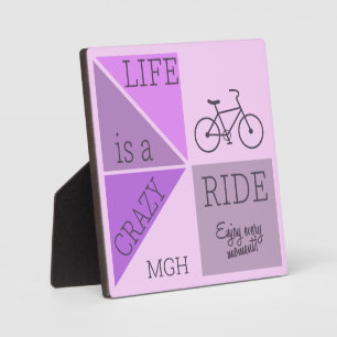 Placa Expositora Personalizado Monograma La vida es un viaje loco