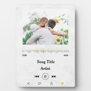 Placa Expositora Personalizado Nombre De Canción Y Foto Amor Por La