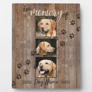 Placa Expositora Personalizado Perro Memorial Madera Rusa Mira Keep