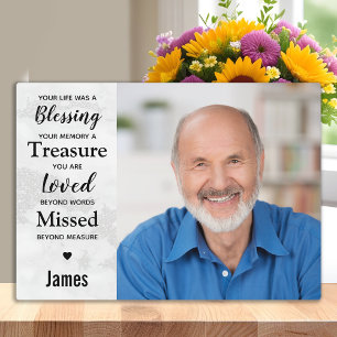 Placa Expositora Personalizado Photo Family Memorial Keepsake