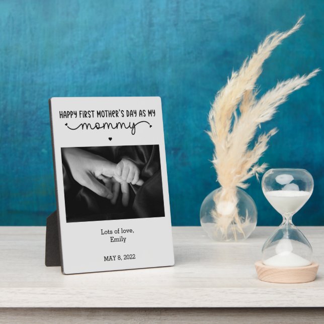 Placa Expositora Personalizado primera foto del Día de la Madre Min (Lado)