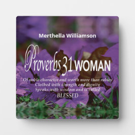 Placa Expositora Personalizado PROVERBS 31 FRONTERA Inspiradora