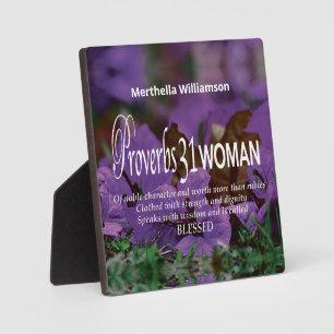 Placa Expositora Personalizado PROVERBS 31 FRONTERA Inspiradora