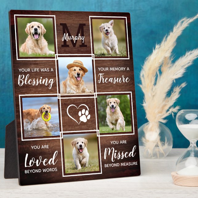 Placa Expositora Personalizado Rustic Wood Mascota Memorial 6 Colla (Subido por el creador)