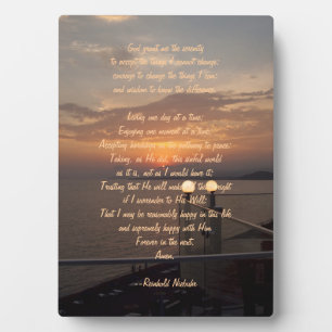Placa Expositora Personalizado Serenity Prayer