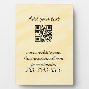 Placa Expositora personalizado simple código QR agregar su nombre t