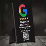 Placa Expositora Personalizado simple Código Qr Revisión de Google<br><div class="desc">Una simple placa negra personalizado para ser una oportunidad única para que pidas a tus clientes que dejen una revisión de cinco estrellas para tu tienda en Google. Añade tus detalles, todo estilo de texto, colores, Impulsar tu presencia en Google Online Mejora tu reputación online y visibilidad en Google. Más...</div>