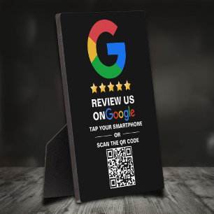 Placa Expositora Personalizado simple Código Qr Revisión de Google