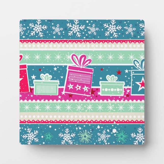 Placa Expositora Personalizado Snowflakes and Presakes (Frente)
