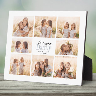Placa Expositora Personalizado Te Ama Papi Padres Día Collage de fo
