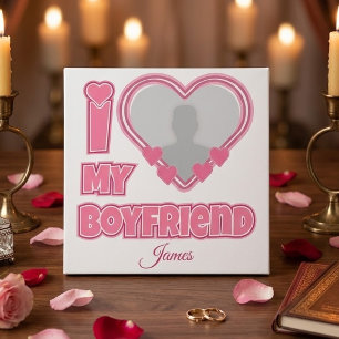 Placa Expositora Personalizado Te Amo Mi Novio – Agregar Foto y Nom