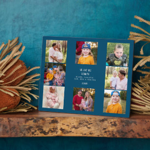 Placa Expositora Personalizado Te queremos abuelo Collage de fotos 