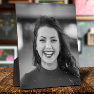 Placa Expositora Personalizado Tu Propia Foto Vintage En Blanco Y N