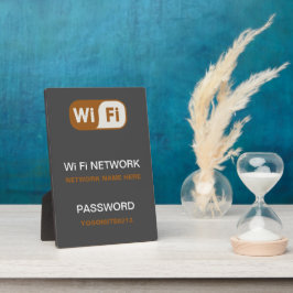 Placa Expositora Personalizado WiFi Network Password Info Color pro