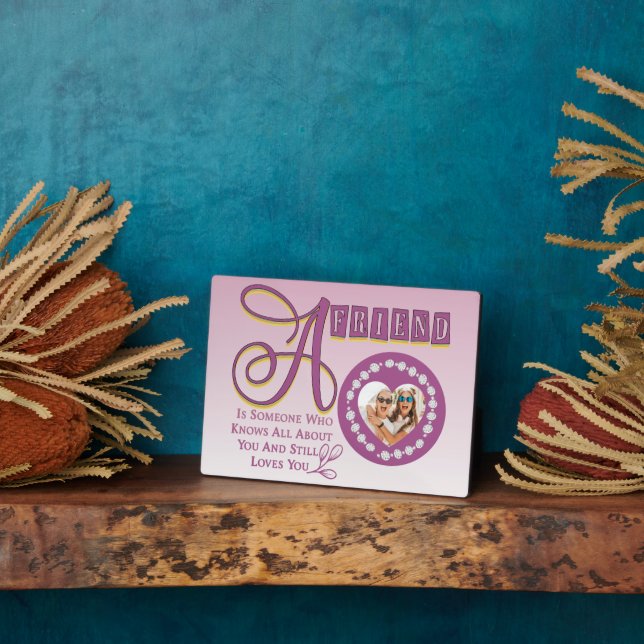 Placa Expositora Personalizar Moderno Mejor Amigos Moda Cita Plaque (Lado)