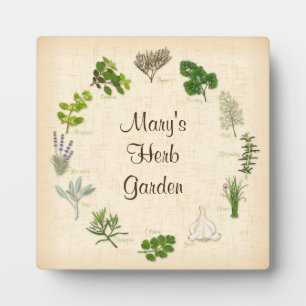 Placa Expositora Personalizar Tu Herb Garden Plaque