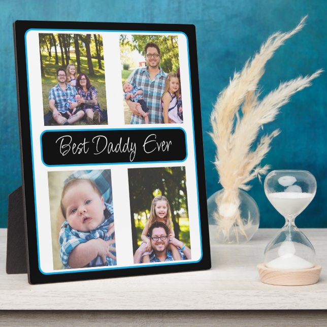 Placa Expositora Personalized Best Daddy Ever Photo  Plaque (Lado)