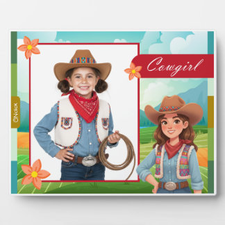 Placa Expositora Personalized Cowgirl Tabletop Photo