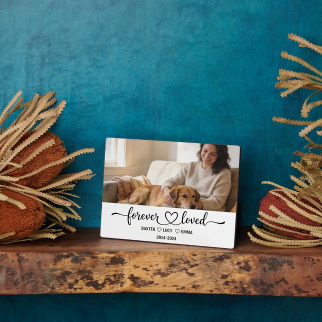 Placa Expositora Personalized Dog Mom with Custom Name | Happy  (Lado)