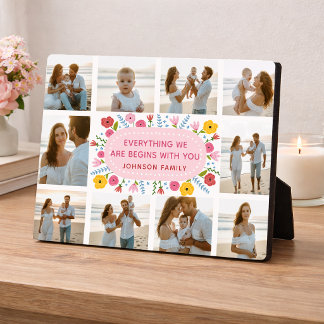 Placa Expositora Personalized Family Photo Plaque Gift for Mom