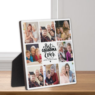 Placa Expositora Personalized Grandma Photo Best Grandma Ever