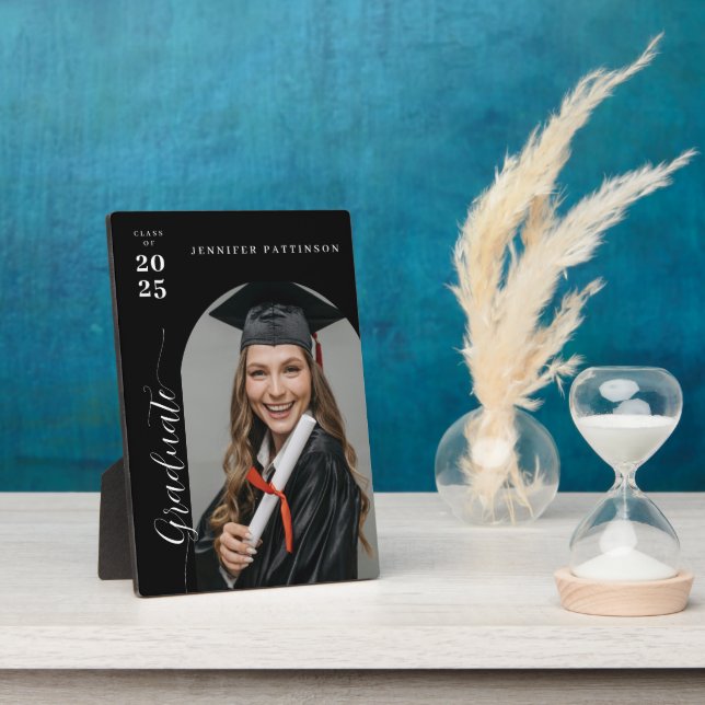 Placa Expositora Personalized Modern Graduation Photo  (Lado)
