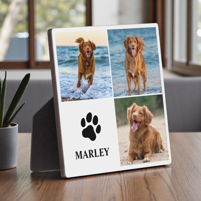Placa Expositora Personalized Paw Dog Lover Photo Collage Pet (Subido por el creador)