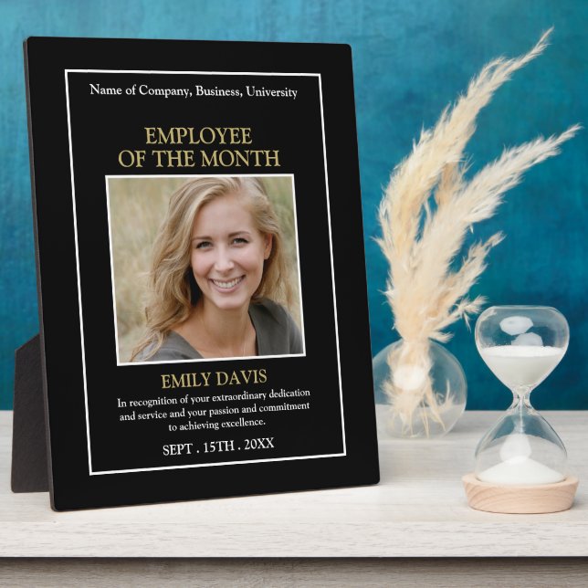 Placa Expositora Personalized Photo - Employee Award Plaque (Lado)