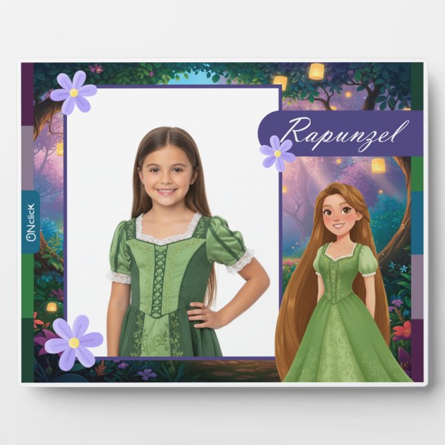 Placa Expositora Personalized Rapunzel Tabletop Photo (Frente)