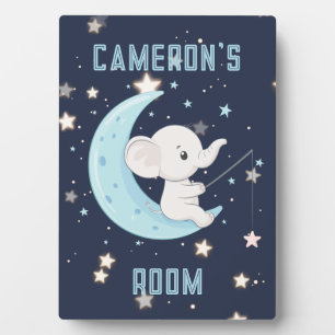 Placa Expositora Pesca personalizada de elefantes para bebés 4 estr