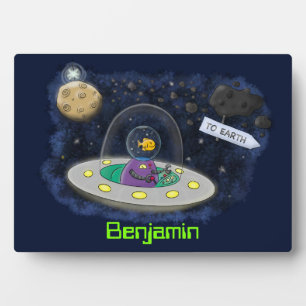 Placa Expositora Pescado alegre lindo del ilustracion del personali