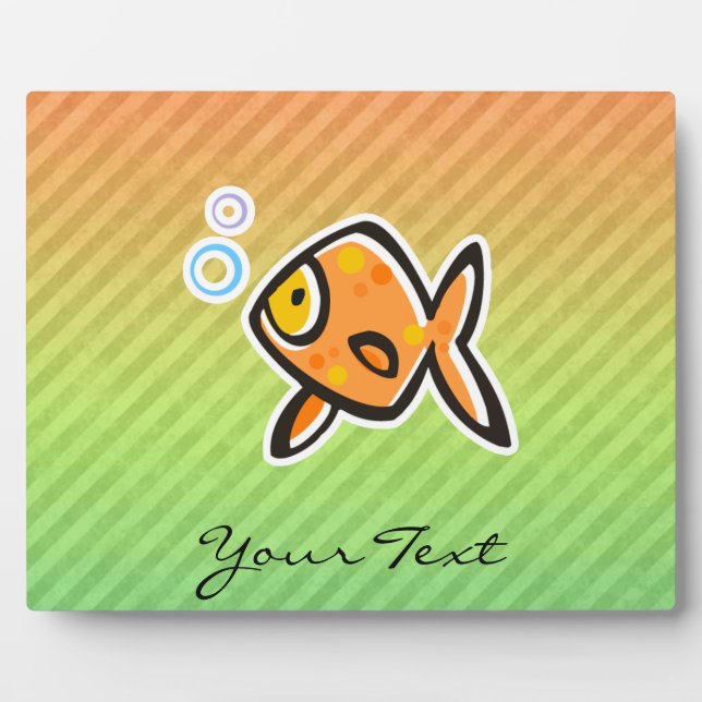 Placa Expositora Pescado de oro (Frente)