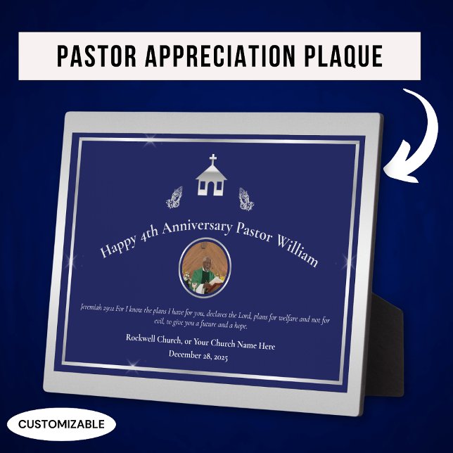 Placa Expositora Pestaña de Aniversario del Pastor de la Iglesia Az (Subido por el creador)