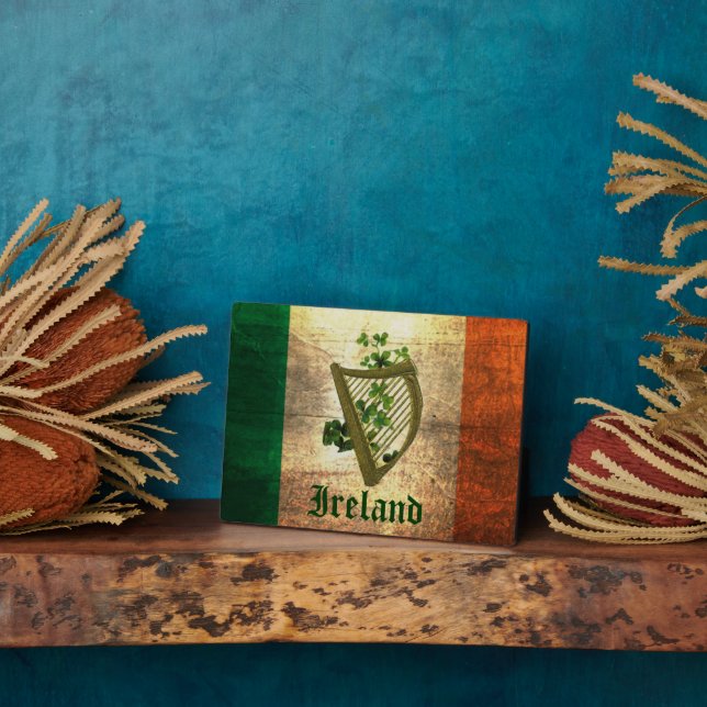 Placa Expositora Pestaña de bandera ardua de Irlanda (Lado)