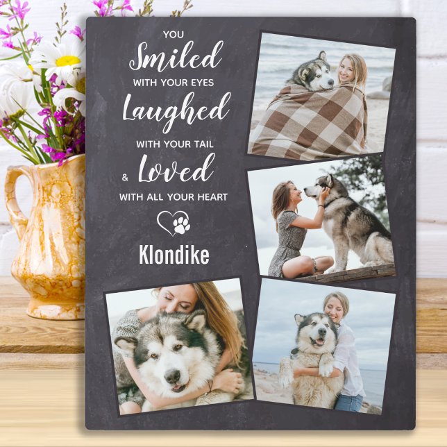 Placa Expositora Pet Loss Gift - Rustic Slate Keepsake Dog Memorial (Subido por el creador)