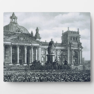 Placa Expositora Philipp Scheidemann (1865-1939) da una dirección d