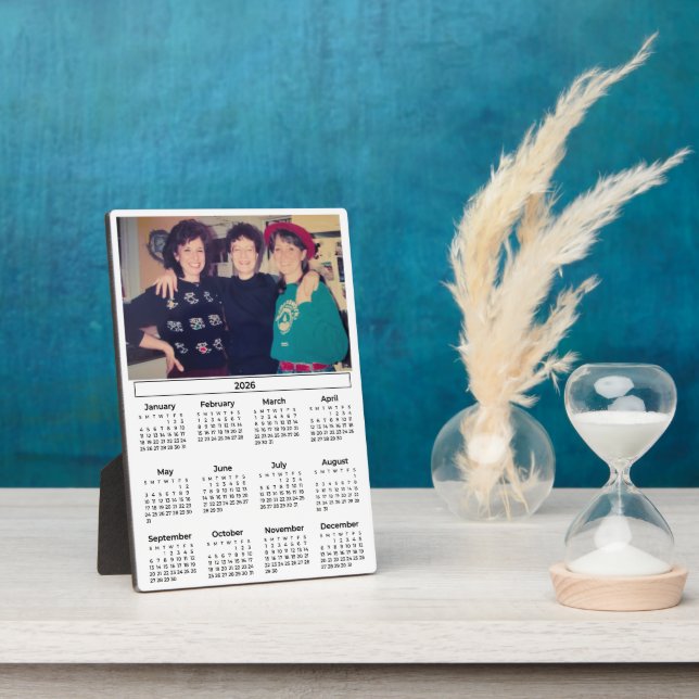 Placa Expositora Photo Calendar 2026 Plaque (Lado)