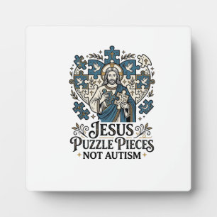 Placa Expositora Piezas Del Rompecabezas De Jesús No Autismo Piezas