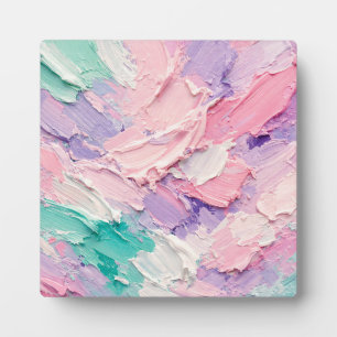 Placa Expositora Pincelada abstracta impasto pastel